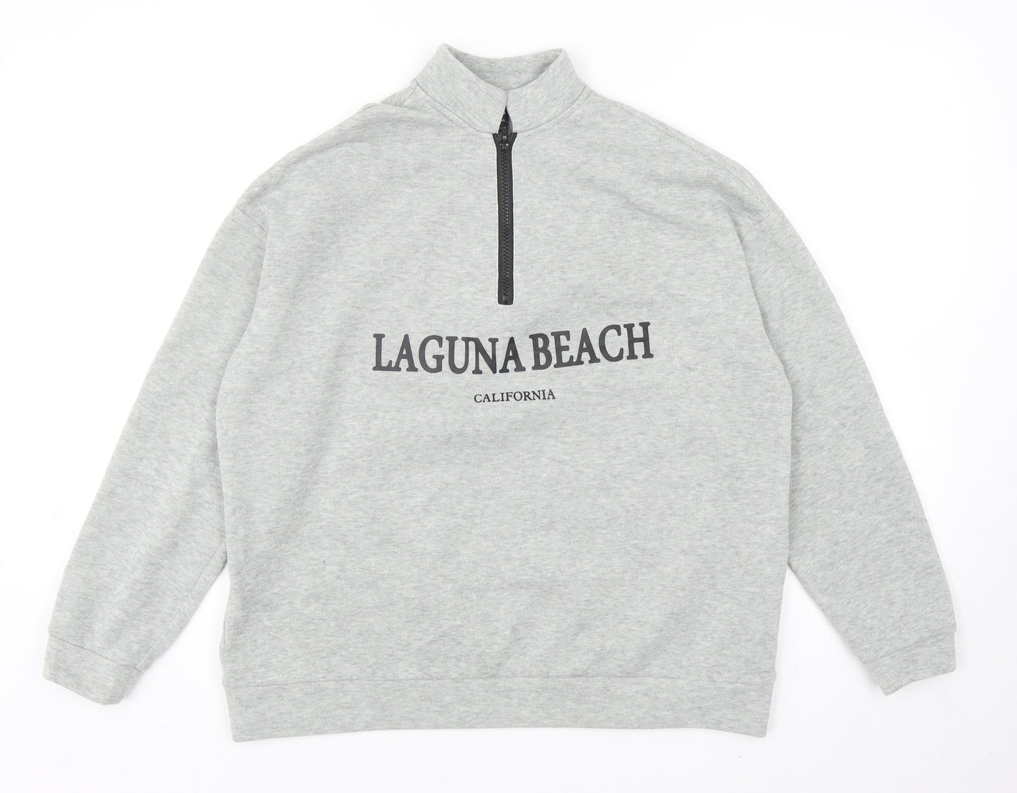 SheIn Womens Grey Polyester Pullover Sweatshirt Size S Zip - Laguna Beach California