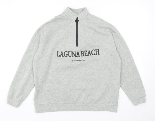SheIn Womens Grey Polyester Pullover Sweatshirt Size S Zip - Laguna Beach California