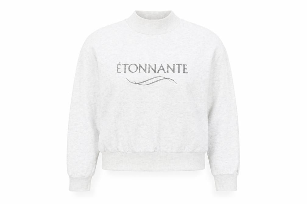 H&M Womens Grey Cotton Pullover Sweatshirt Size S Pullover - Etonnante