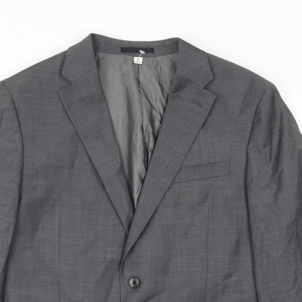 Marks and Spencer Mens Grey Wool Jacket Blazer Size 42