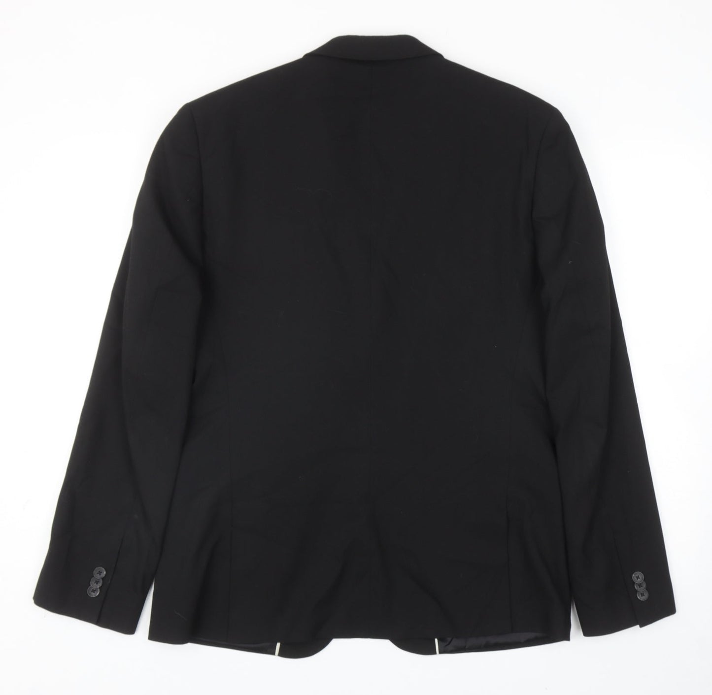 New Look Mens Black Viscose Jacket Blazer Size 42