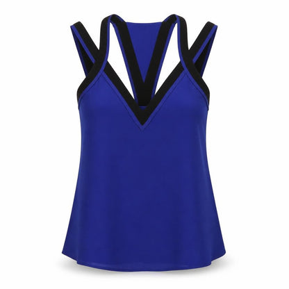 Seduce Womens Blue Polyester Basic Blouse Size 6 V-Neck