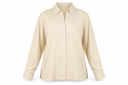 Marks and Spencer Womens Ivory Viscose Basic Button-Up Size 12 Collared