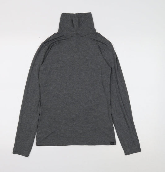 Preworn Womens Grey Round Neck Viscose Pullover Jumper Size M
