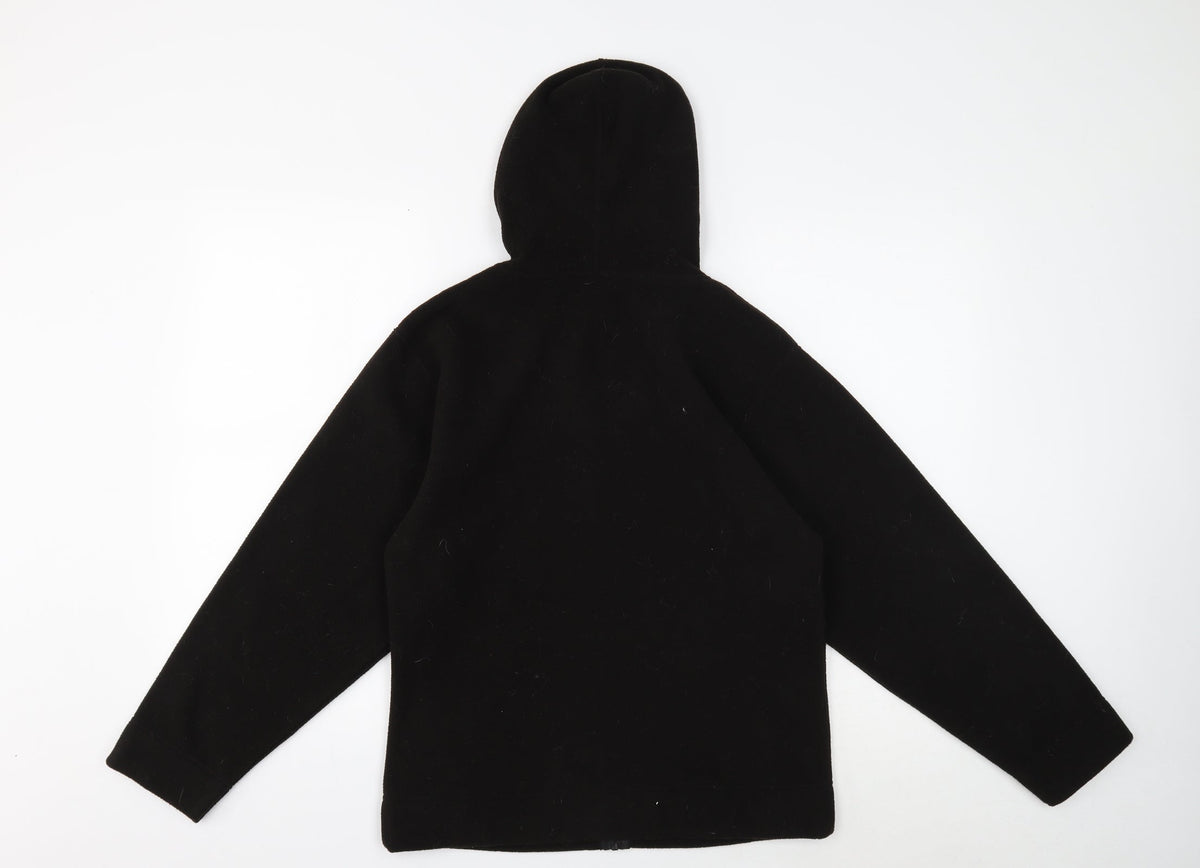 Preworn Womens Black Jacket Size 10 Zip