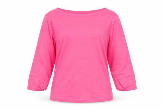 Essentials Womens Pink Round Neck Cotton Pullover Jumper Size 14