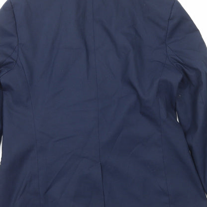 Next Womens Blue Polyester Jacket Suit Jacket Size 10