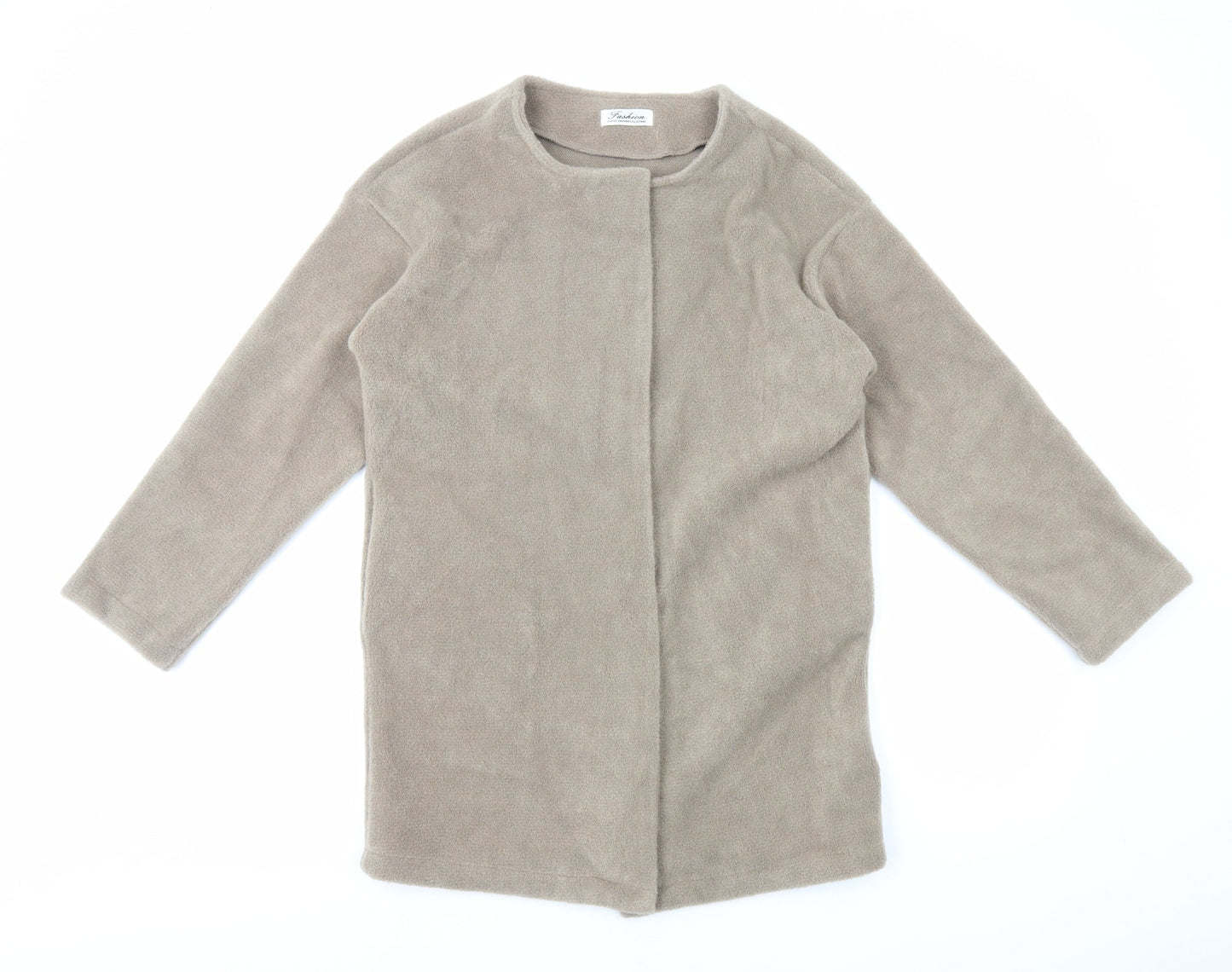 Fashion Womens Beige Jacket Size M Button