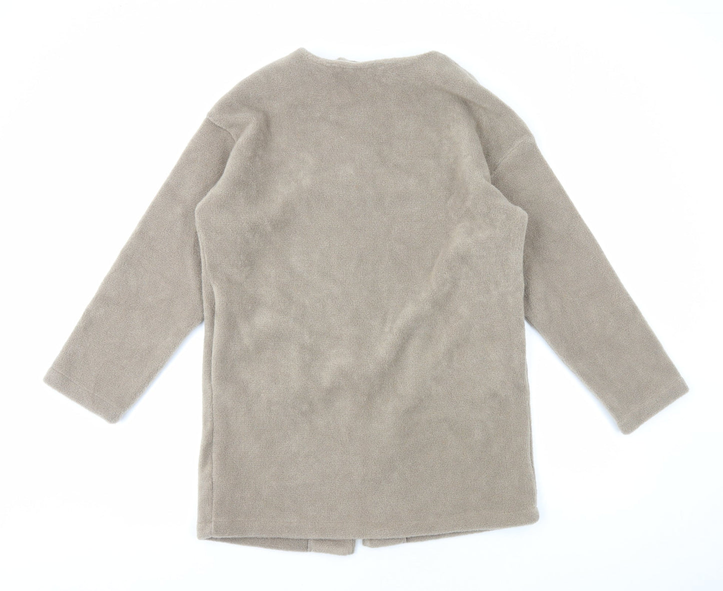 Fashion Womens Beige Jacket Size M Button