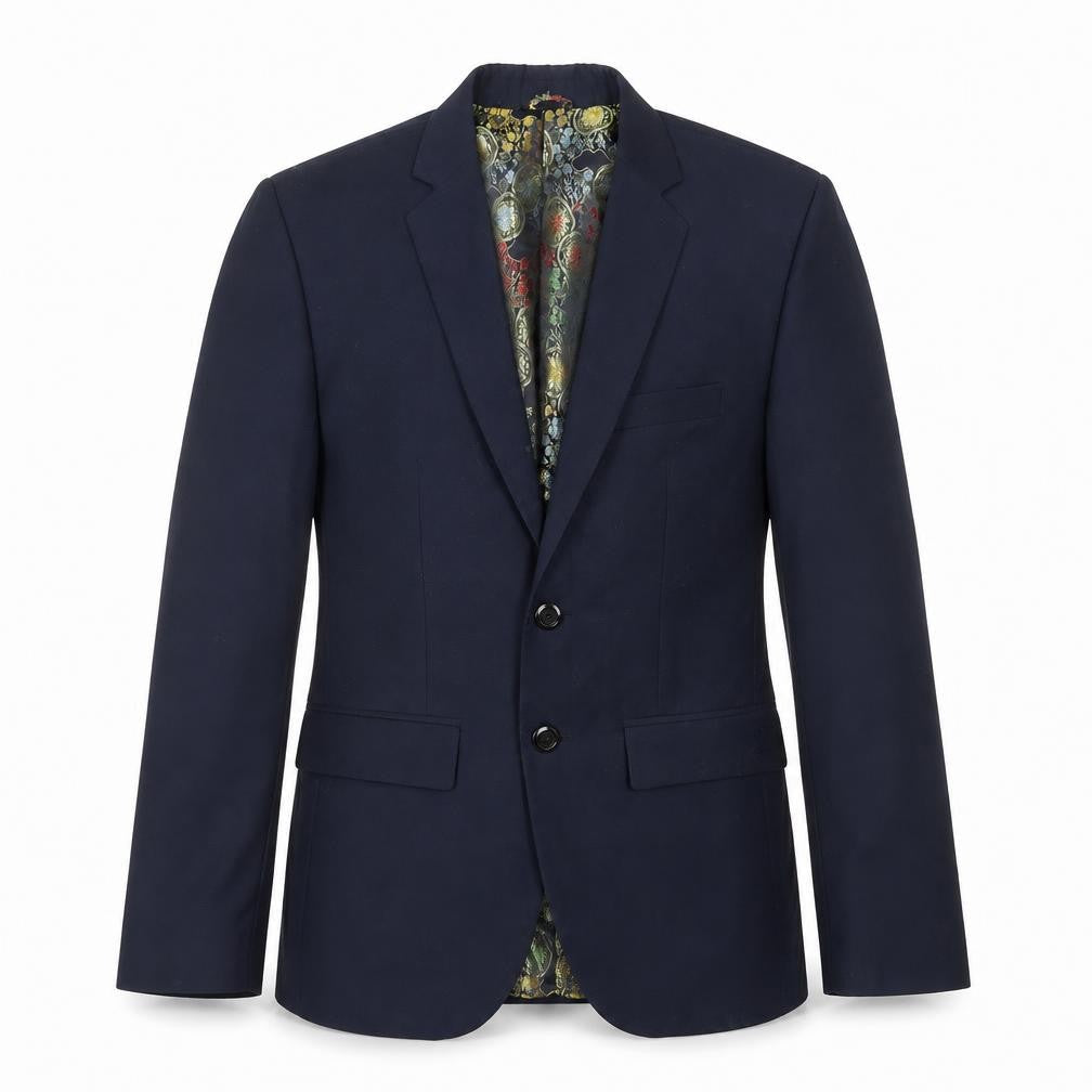 Preworn Mens Blue Polyester Jacket Blazer Size S