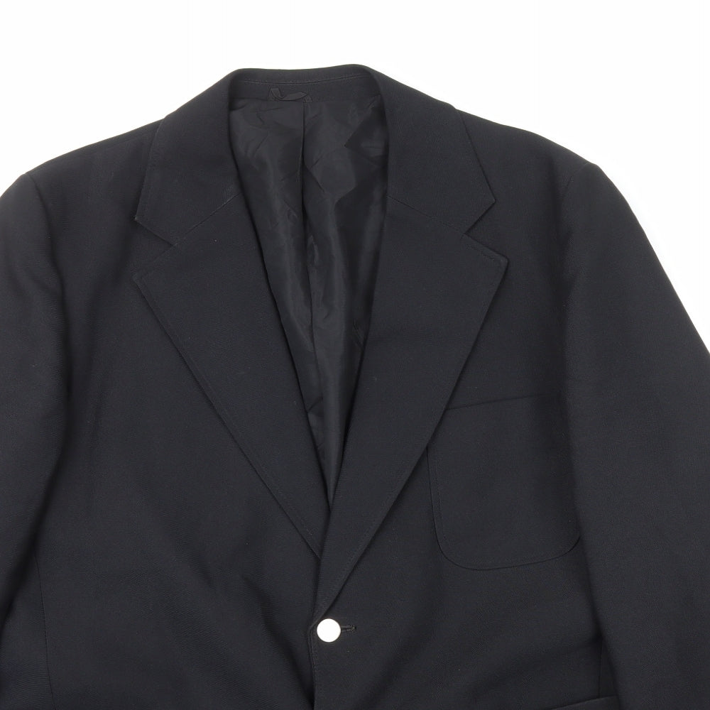 Foster Mens Black Polyester Jacket Blazer Size M