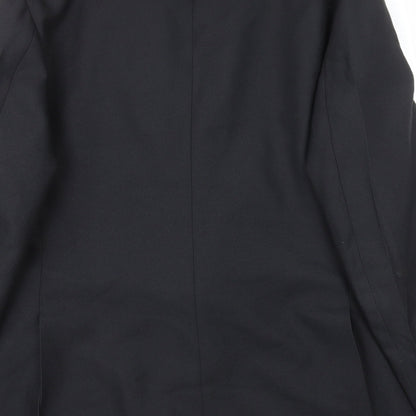 Foster Mens Black Polyester Jacket Blazer Size M