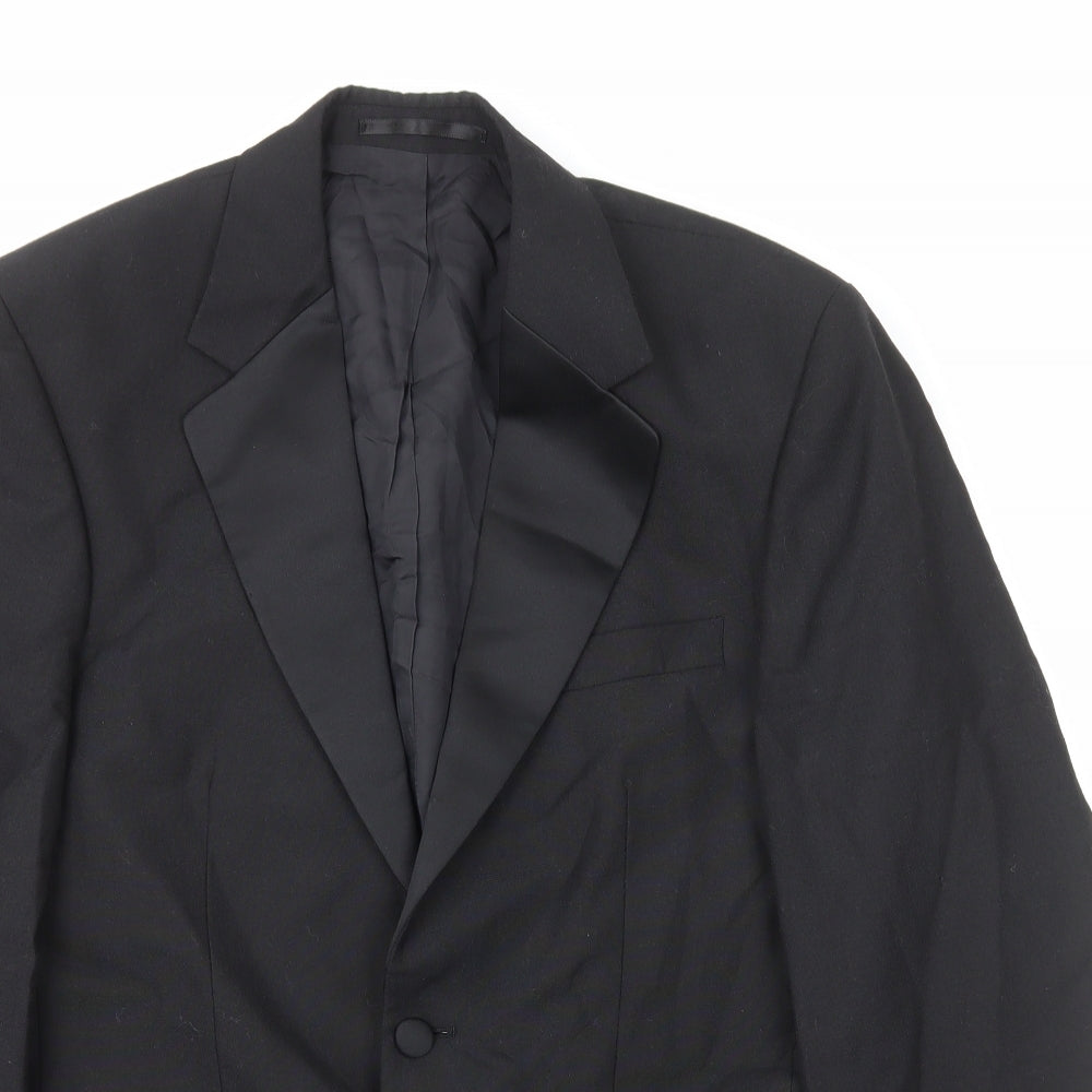 Mr Harry Mens Black Polyester Jacket Blazer Size S