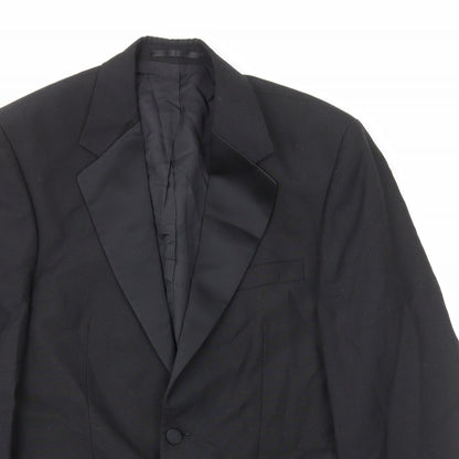 Mr Harry Mens Black Polyester Jacket Blazer Size S