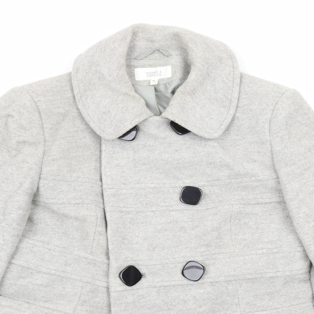 Marks & Spencer Womens Grey Jacket Size 10 Button