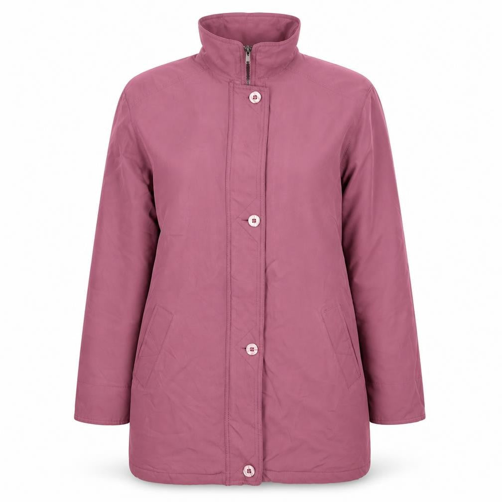 Bonmarché Womens Pink Overcoat Coat Size M Zip
