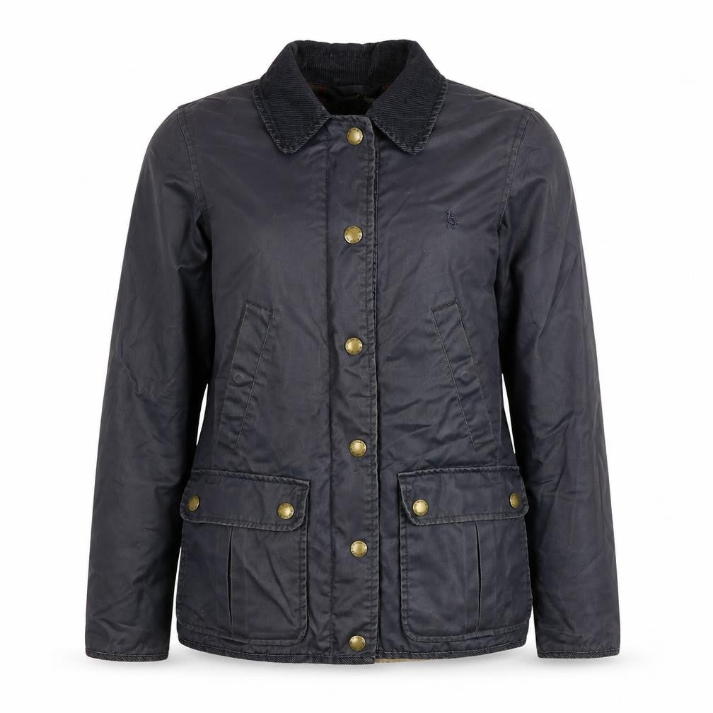 Jack Wills Womens Blue Windbreaker Coat Size 8 Button