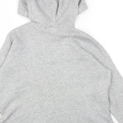 L.O.G.G Womens Grey Round Neck Acrylic Pullover Jumper Size XS