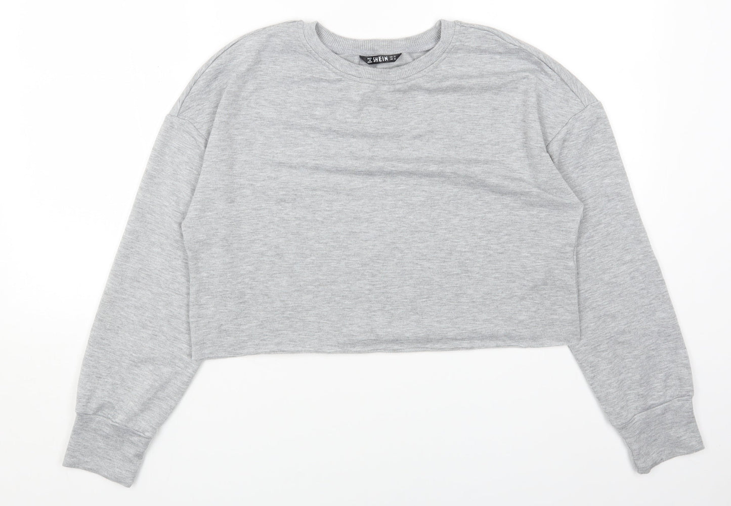 SheIn Womens Grey Cotton Pullover Sweatshirt Size XS Pullover