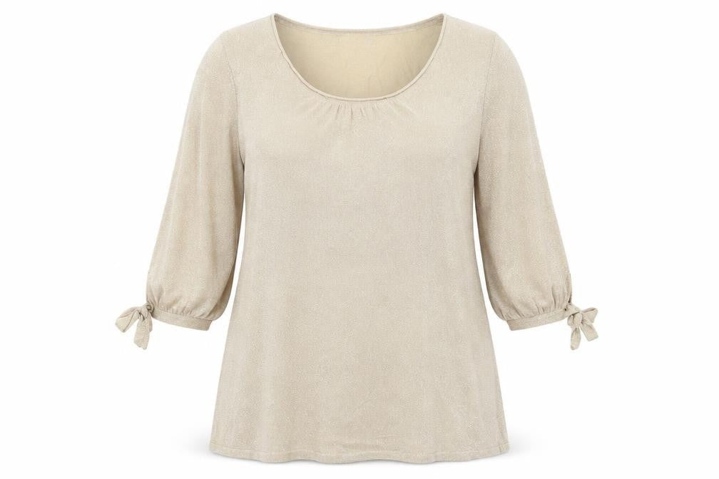Kaliko Womens Gold Round Neck Viscose Pullover Jumper Size 16