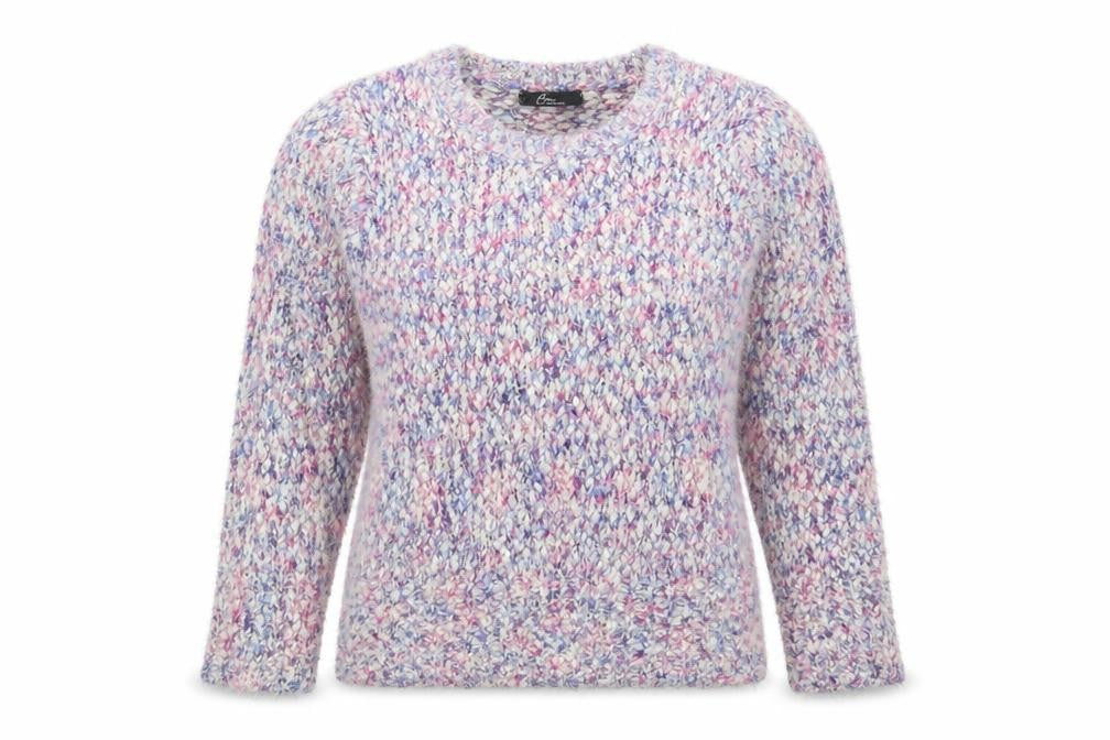 Bonmarché Womens Multicoloured Round Neck Polyester Pullover Jumper Size S