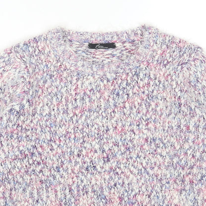 Bonmarché Womens Multicoloured Round Neck Polyester Pullover Jumper Size S