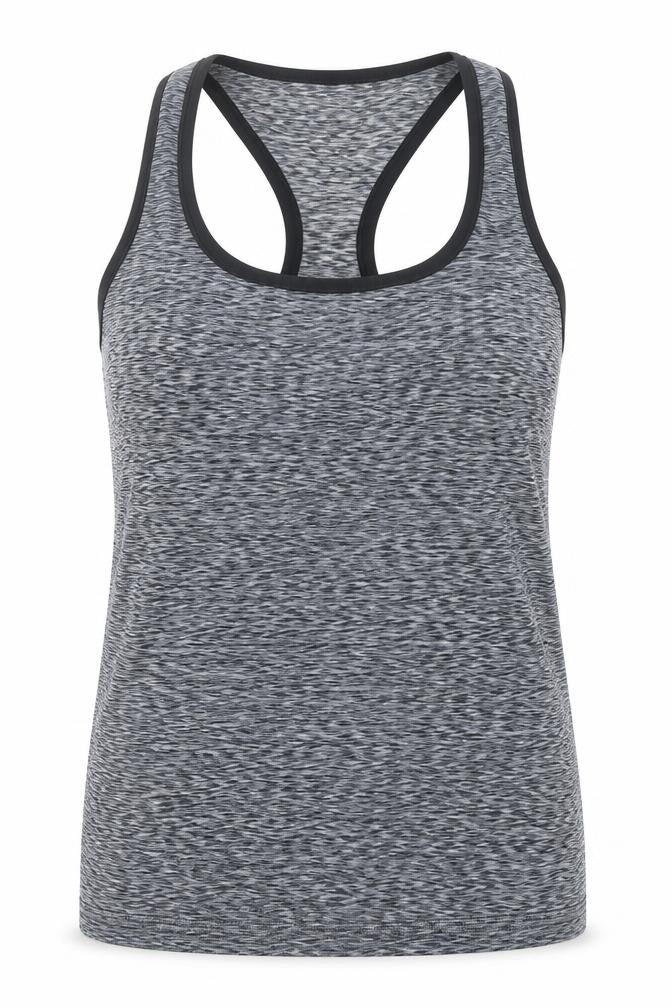 Marks & Spencer Womens Grey Polyester Basic Tank Size S Scoop Neck Pullover - Racerback