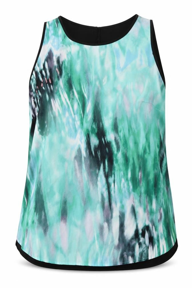 Yessica Womens Green Polyester Basic Tank Size 16 Scoop Neck