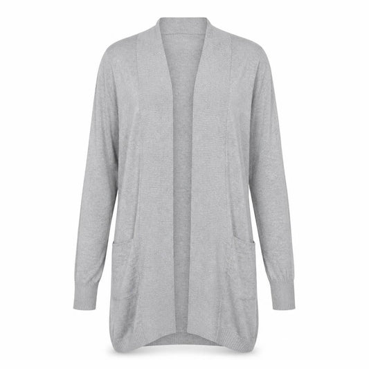 Next Womens Grey V-Neck Viscose Cardigan Jumper Size 8