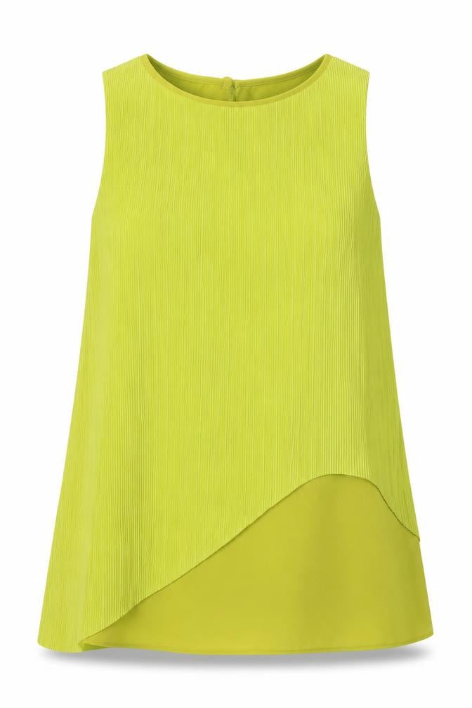 NEXT Womens Yellow Polyester Basic Blouse Size 12 Round Neck