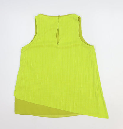 Next Womens Yellow Polyester Basic Blouse Size 12 Round Neck