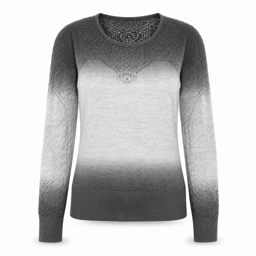 Soyaconcept Womens Grey Scoop Neck Acrylic Pullover Jumper Size S