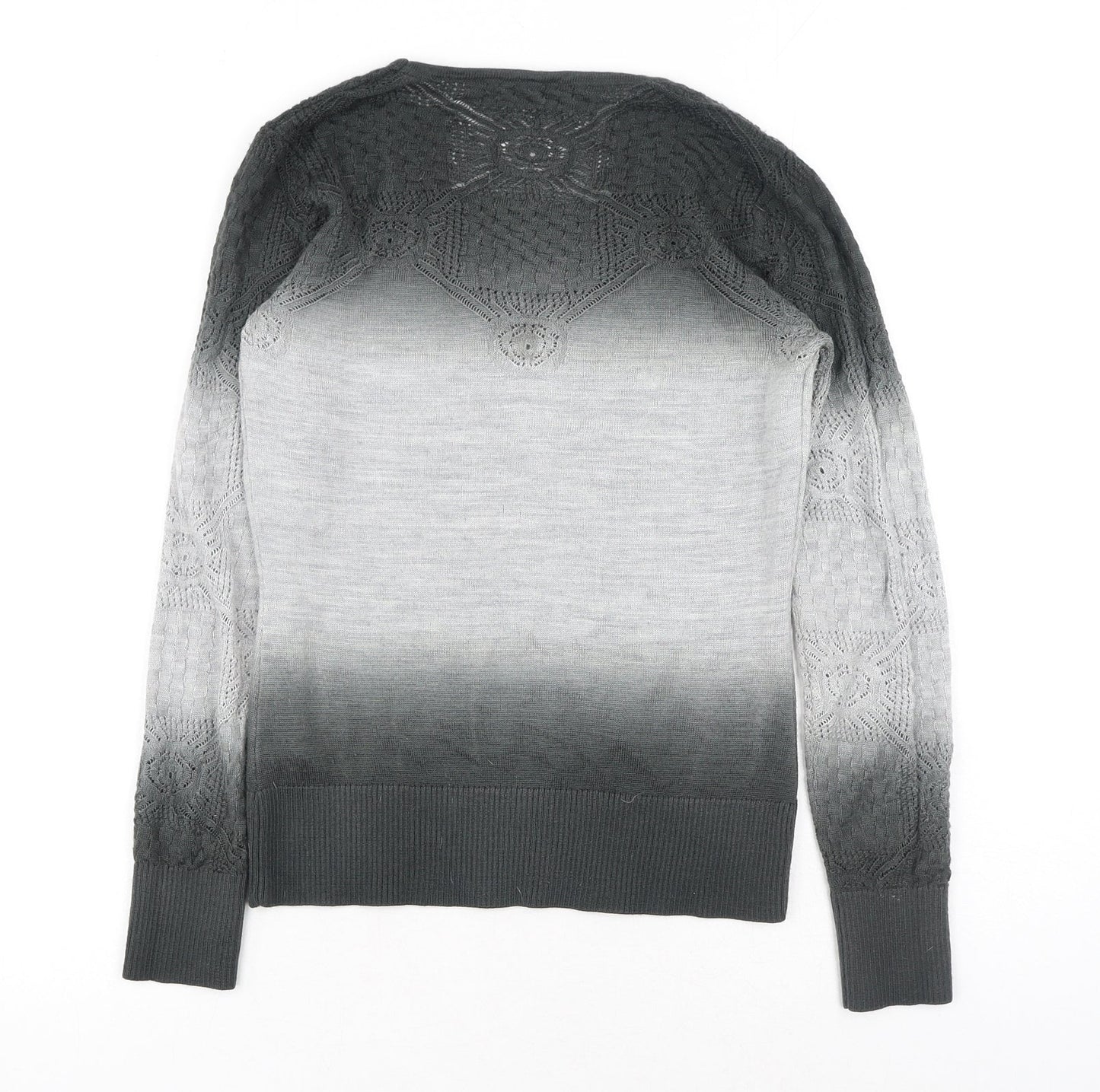 Soyaconcept Womens Grey Scoop Neck Acrylic Pullover Jumper Size S