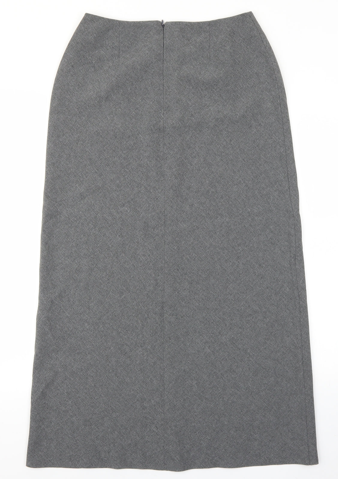essence Womens Grey Polyester A-Line Skirt Size 12 Zip