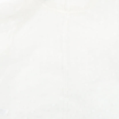 Primark Womens White Polka Dot Polyester Basic Blouse Size 10 Round Neck
