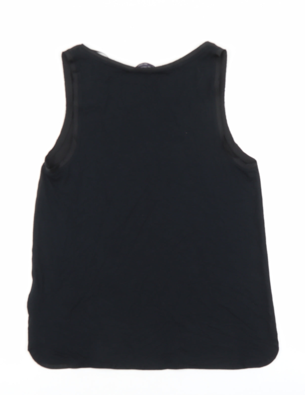 Marks and Spencer Womens Black Polyester Basic Tank Size 6 Boat Neck