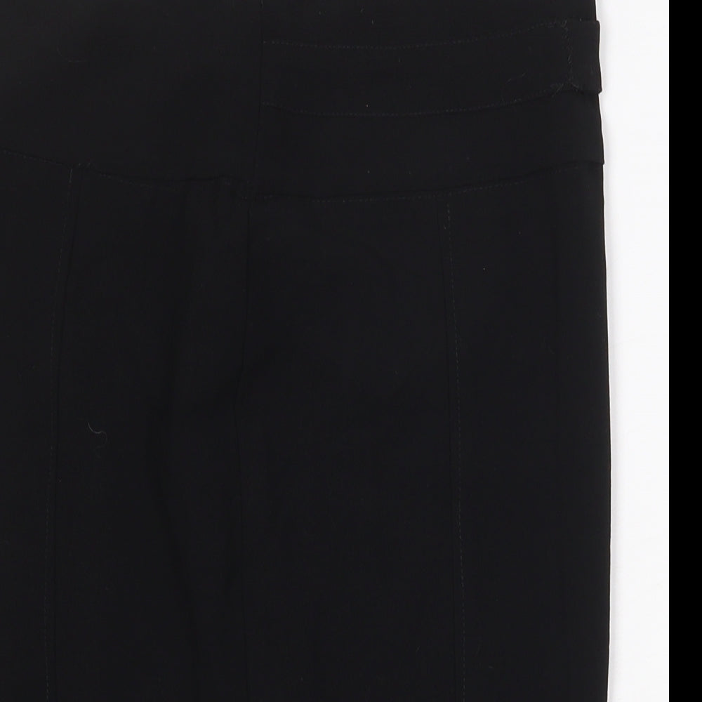 Preworn Womens Black Polyester Trumpet Skirt Size 8 Zip