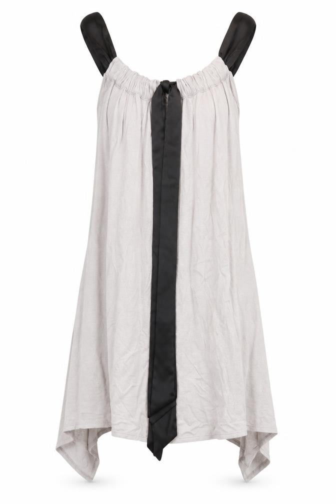 Mise Womens Grey Polyester Trapeze & Swing Size 8 Scoop Neck Pullover