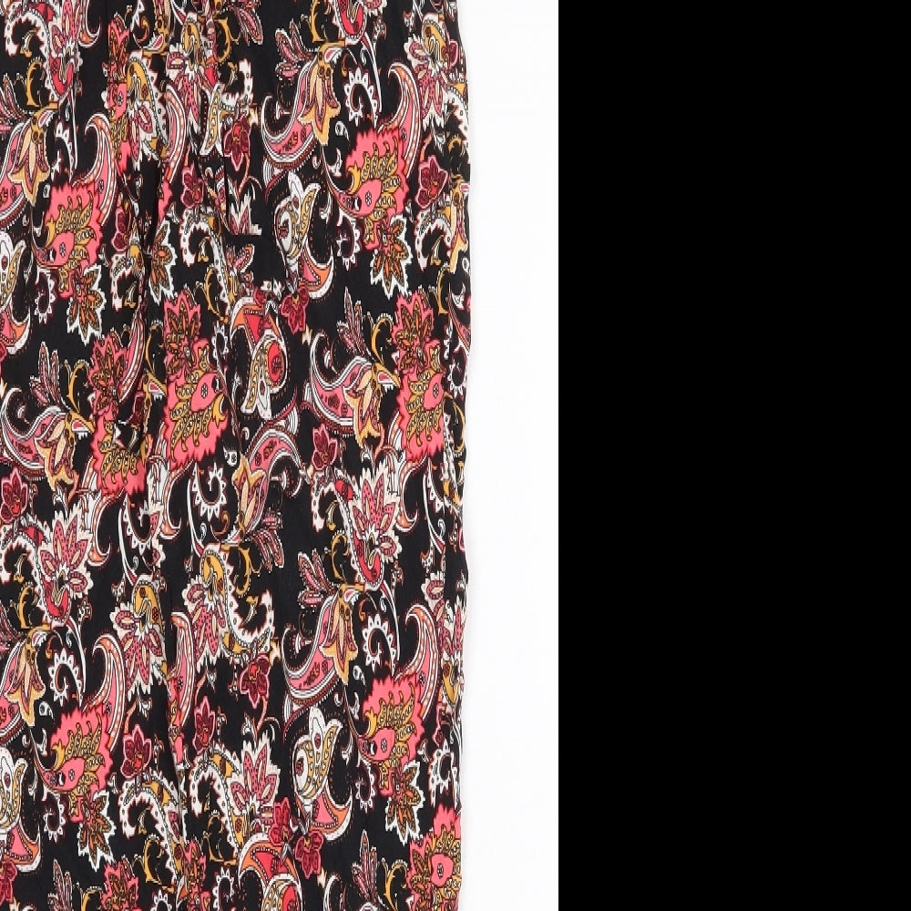 Preworn Womens Multicoloured Paisley Cotton Trousers Size 30 in Regular Tie