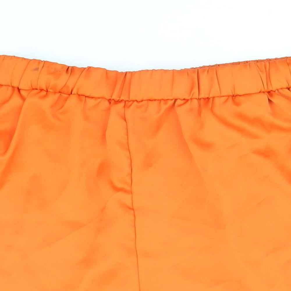 Solado Womens Orange Polyester Sweat Shorts Size M Regular Pull On