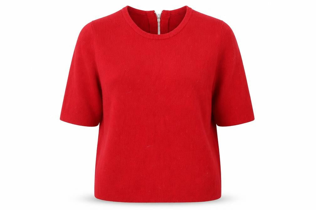 George Womens Red Round Neck Polyester Pullover Jumper Size 12