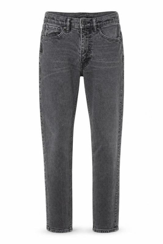 Marks & Spencer Mens Grey Cotton Skinny Jeans Size 28 in L31 in Regular Zip