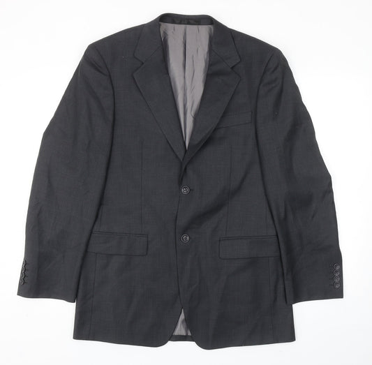 Butler & Webb Mens Grey Wool Jacket Blazer Size 38