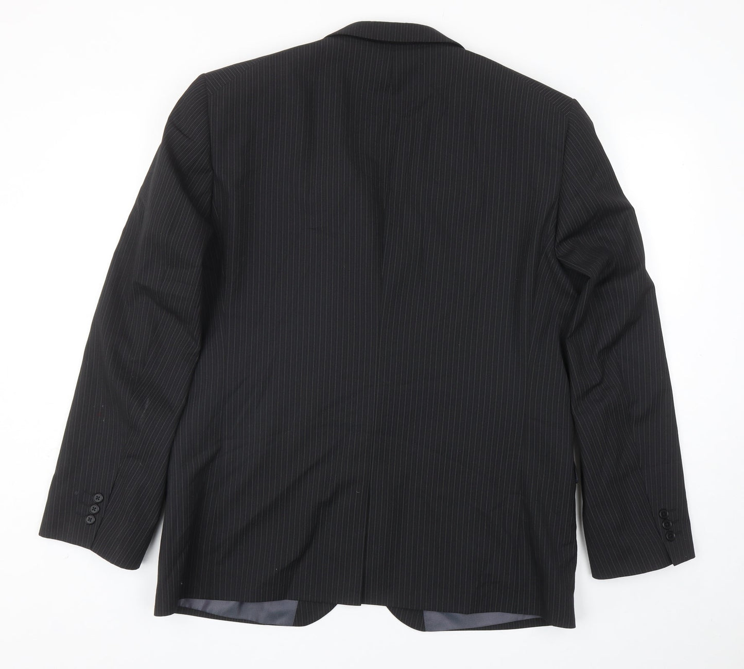 NEXT Mens Black Striped Wool Jacket Blazer Size 42