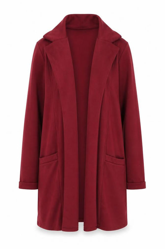 Select Womens Red Overcoat Jacket Size 10 Hook & Eye