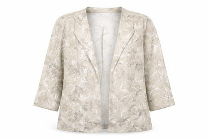 TanJay Womens Gold Floral Jacket Size 14 Hook & Eye