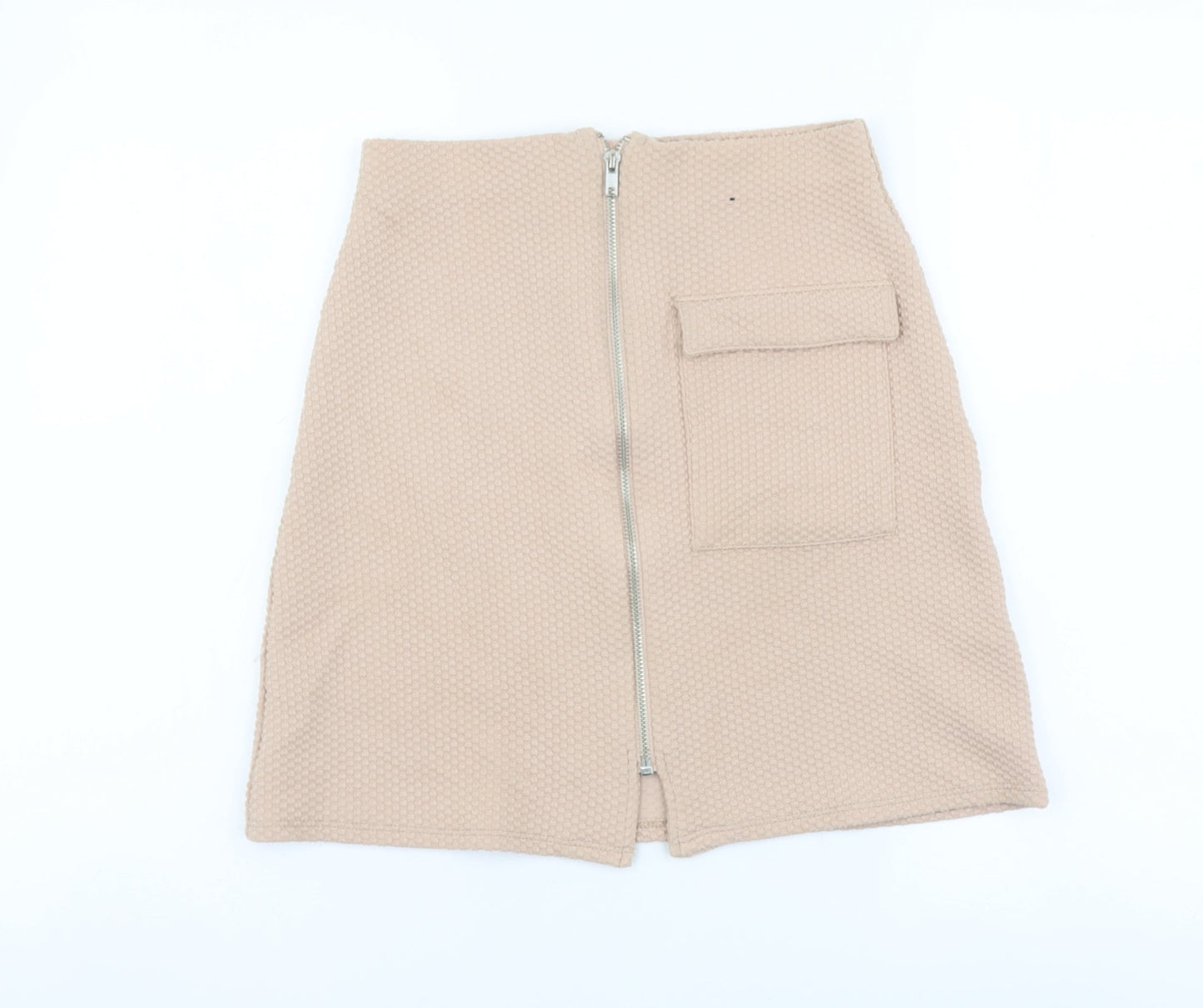 Atmosphere Womens Pink Polyester A-Line Skirt Size 8 Zip