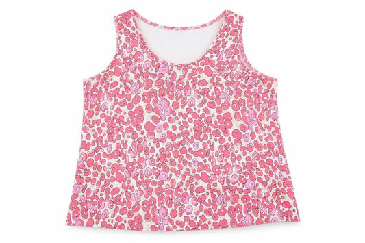 Marks and Spencer Womens Pink Animal Print Polyester Basic Tank Size 14 Scoop Neck - Leopard Print