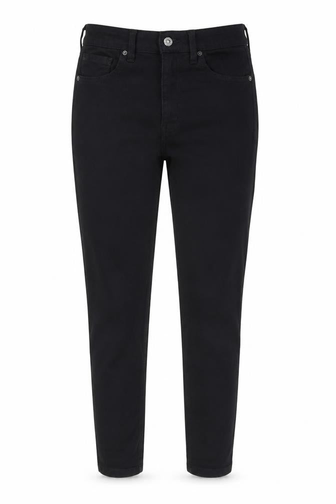 Topshop Womens Black Cotton Skinny Jeans Size 28 in L30 in Regular Button