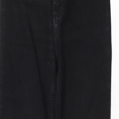 Zara Womens Black Cotton Jegging Jeans Size S L27 in Regular Button